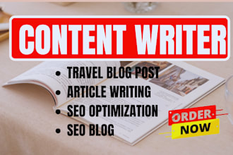 write travel blogs posts and articles as your content writer
