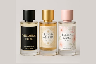 design cosmetic, skincare, perfume, serum, oil, spf, and beauty product labels