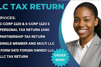 do US tax filing, US tax returns, llc tax, business tax 1120 5472 1040 cpa