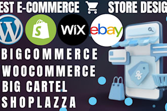 use bigcommerce, woocommerce, and big cartel to create ecommerce store