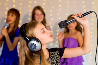 sing and produce children music, nursery rhyme and kids song with vocal