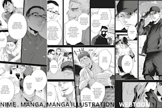 draw anime manga, manga illustration, manga page, nsfw manga art as manga artist