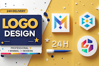 design a professional business logo with 24 hour delivery