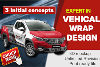 do van wrap, car wrap, truck wrap or any vehicle wrap design