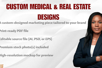 design custom brochures, flyers, postcard for healthcare