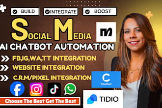 build and integrate chatbot for facebook, instagram, tiktok, whatsapp