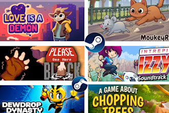design a steam capsule, game promotion, cover design for your game, game banner