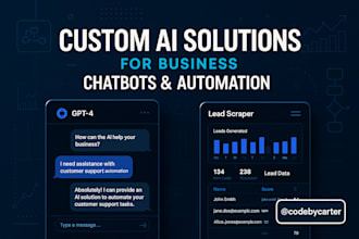 build ai automation, chatbots, or lead gen tools for your business