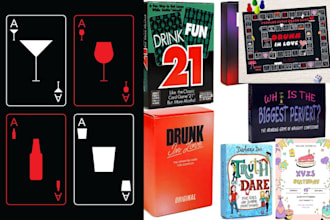 design custom party card games, drinking game cards, and adult deck