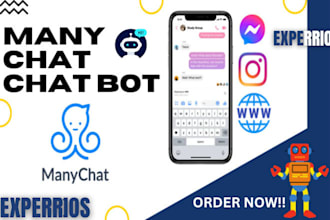 create manychat and uchat chatbot for your social media business, n8n workflow