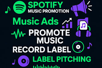 setup and manage high spotify ads to promote your  music