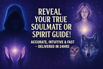 draw and describe your true soulmate, spirit guide or animal in 24hrs