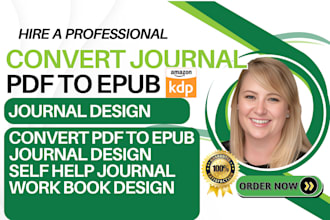 convert journal pdf to epub journal typesetting journal design for amazon kdp
