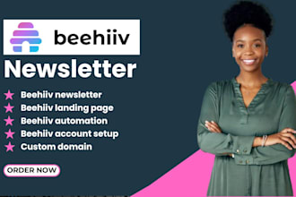 build modern landing page beehiiv newsletter automate emails with custom domain