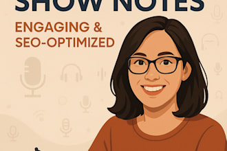 write seooptimized podcast show notes and summaries
