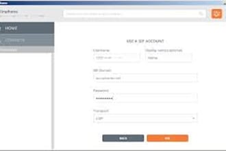 setup linphone app,voip app,softphone app,sip trunk,voip,esim app,spoof api,pbx