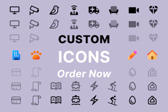 professional custom icons for web and apps
