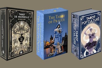 design custom tarot card tarot readings psychic reading oracle card illustration
