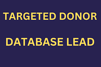 generate a verified and targeted donor database for your leads