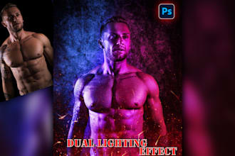 dual lighting effect pro, photo manipulation, in photoshop