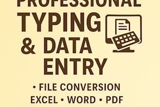 do fast typing, data entry, and file conversion work
