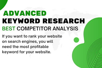 do advanced keyword research and best competitor analysis