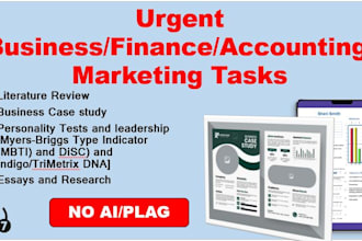 write business tasks, case study analysis and consultation