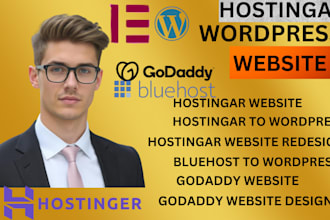 seo optimized modern godaddy wordpress wix hostingar sites landing pages
