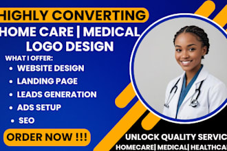 design a unique home care healthcare medical logo