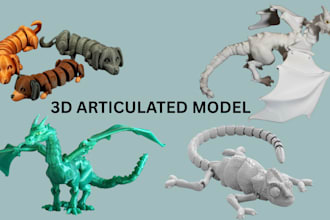 sculpt 3d articulated model 3d bjd doll 3d flexi toys pets stl for 3d printing