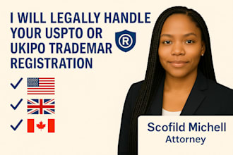 legally handle your uspto or ukipo trademark registration