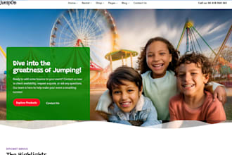 build squarespace bounce house website party rental website house party website