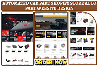 design auto part website auto part shopify store automotive ecommerce website