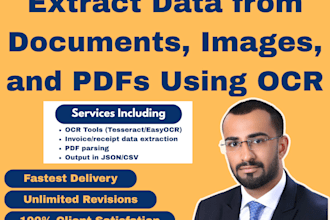 do data extraction from invoices, receipts, and pdfs using ocr