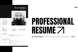 design a professional, modern, and ats friendly resume or CV