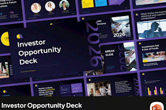 design a professional investor ready pitchdeck presentation for business startup