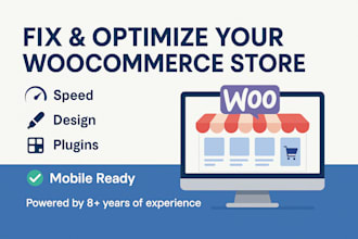 fix and optimize your woocommerce or wordpress store
