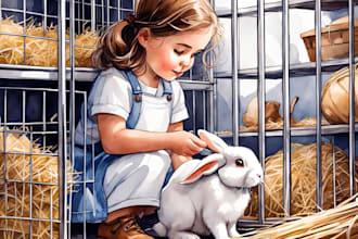watercolor children book illustration