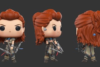 3d funko pop 3d chibi 3d funko model 3d bobblehead pop art model 3d print