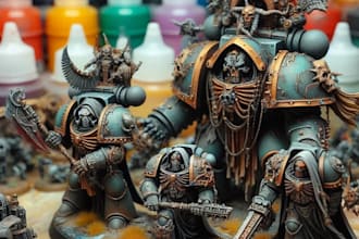 warhammer 40k table top miniature painter