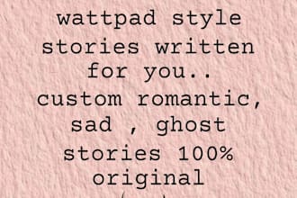 write wattpad or blog style fiction stories