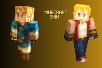 create custom minecraft skin for bedrock or java with quality HD render