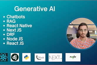 create a generative ai chatbot with mern django rest  rag