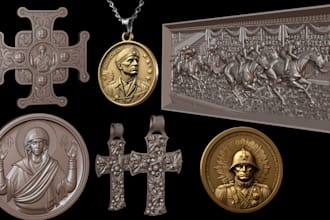 3d coin model 3d cnc coin design 3d medallion church coin logo 3d printing stl