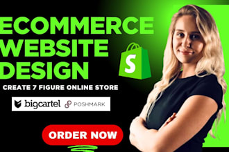 shopify ecommerce website development big cartel poshmark godaddy website design