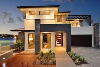 do facade lighting design by using dialux evo, 3ds max modernize house exterior