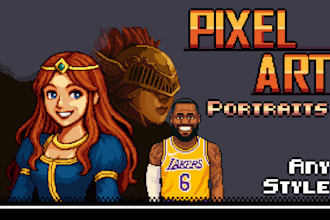 draw expressive pixel art character portraits for your game