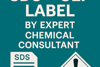create a professional safety data sheet and ghs, clp label