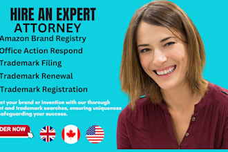 be US, canada licensed trademark registration attorney, office action, sou, noa