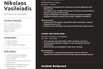 write and design a modern, ats optimized resume in canva